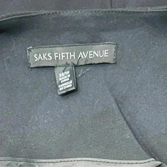 SAKS 5th Avenue Black Long Vest Sleeveless Jacket size XS - Picture 4 of 5